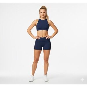 Lululemon Train Times Shorts 6" Inseam Midnight Navy Blue Sz 6 Gym Running Yoga